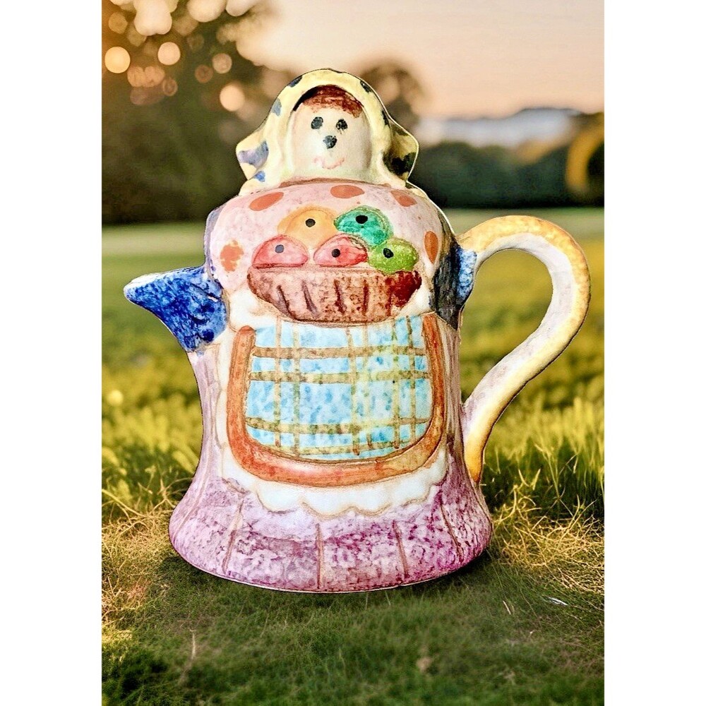 Vintage 1985 The Cellar Italy Peasant Woman Creamer Pitcher 4"